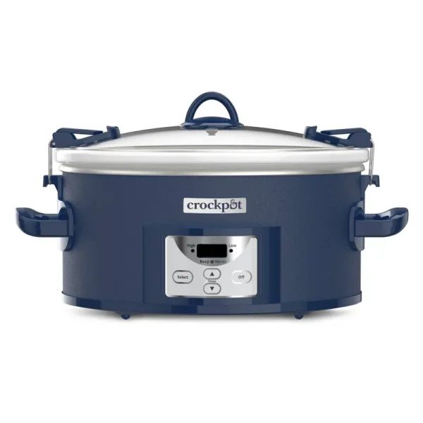 Crock-pot 7qt One Touch Cook and Carry Slow Cooker - Blue