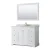 White / White Carrara Marble Top / Brushed Gold Hardware
