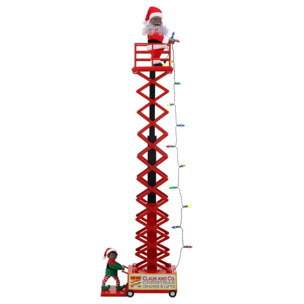 Mr. Christmas 50 inch Animated Musical Santa's Lift - Black, Red