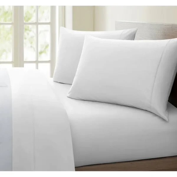 Oxford Collection 600 Thread Count Deep Pocket Egyptian Quality Cotton Solid Sheet Set - White - King