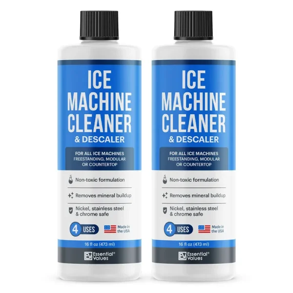 2-Pack Ice Machine Cleaner and Descaler 16 fl oz, Nickel Safe Descaler | Ice Maker Cleaner Compatible with All Major Brands (Scotsman, KitchenAid,