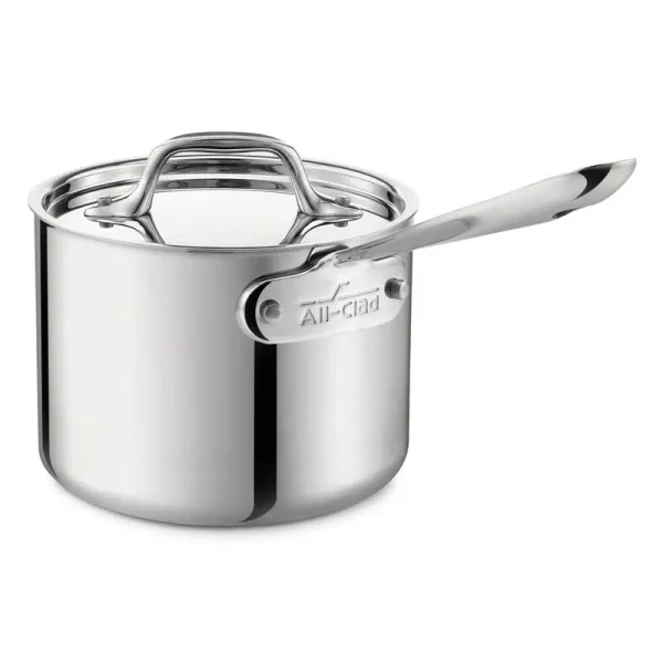 All-Clad 4202 Stainless Steel Sauce Pan with Lid Cookware, 2-Quart, Silver