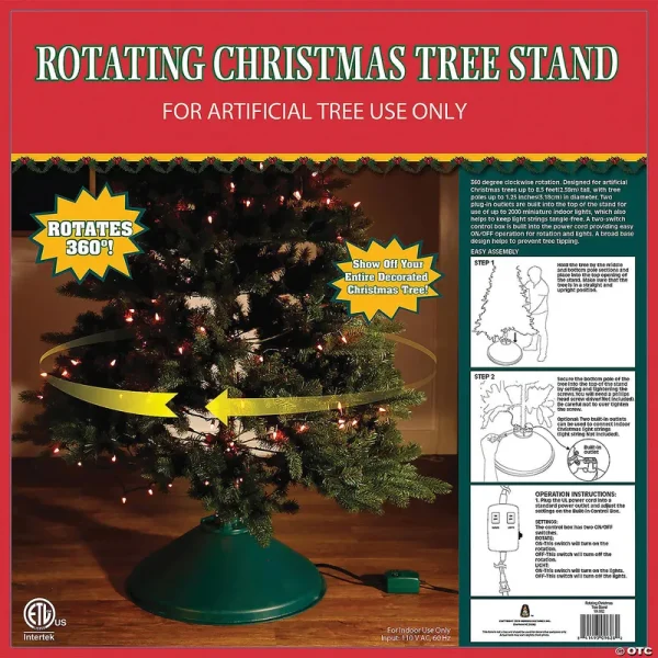 Christmas Tree Stand EZ Rotate Christmas Decoration, Size: One size, Green