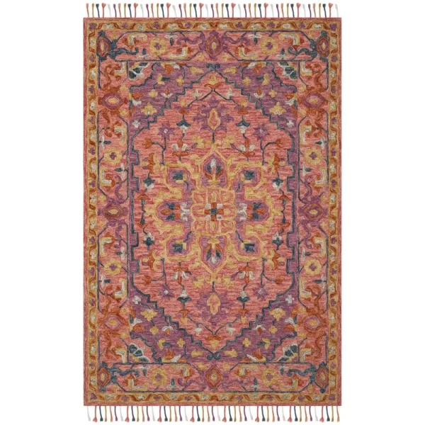 Vahakn Hand-Tufted Wool Pink Area Rug Bungalow Rose Rug Size: Rectangle 6' x 9'