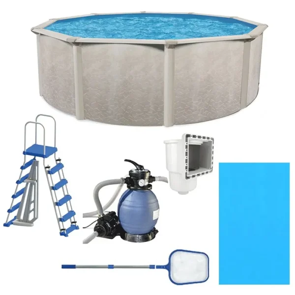 Aquarian - Phoenix 15ft x 52in Above Ground Swimming Pool w/Pump and Pool Ladder