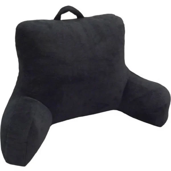 Micro Plush Bed Rest Lounger, Black, Specialty