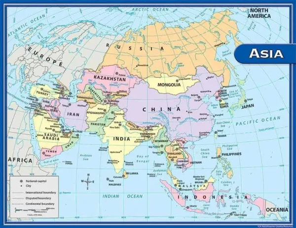 Teacher Created Resources Asia Map Chart