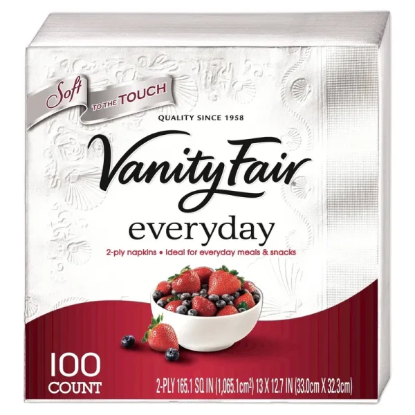 Vanity Fair Napkins, Casual, Everyday - 100 napkins