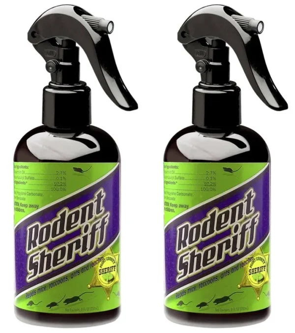 Rodent Sheriff Pest Control - Ultra-Pure Peppermint Spray - Repels Mice,