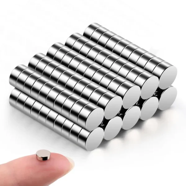 Sucrown 100pcs Small Magnets, 5x2 mm Mini Tiny Round Magnets, Micro Neodymium Magnets for Crafts, Miniatures, Refrigerator, Whiteboard, Nail Cutter