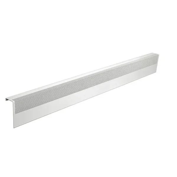 Baseboarders Basic Series 5 ft Galvanized Steel Easy Slip-On Baseboard Heater Cover in White