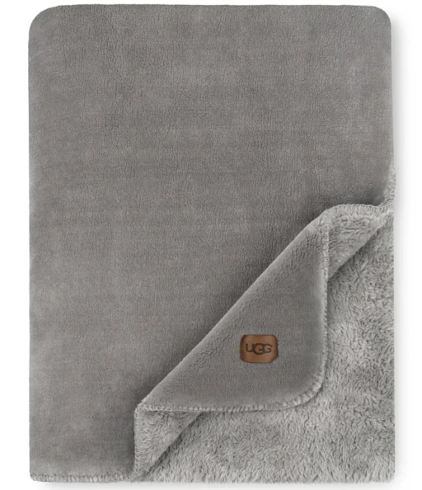 Ugg Whitecap Plush Throw Blanket - Seal Grey