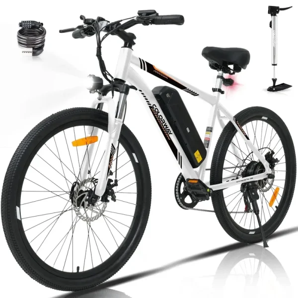 COLORWAY 26" Electric Bike, 500W/36V/11.2AH Removable Battery E Bike, Max.speed 19.9MPH Bicycle for Teenager and Adults - BK15M