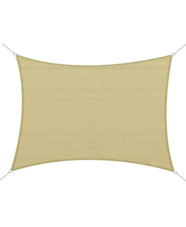 Outsunny 20' x 16' Rectangle Outdoor Patio Portable Shade Canopy Sun Sail - Sand