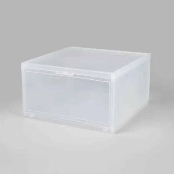 Stackable Large Bin Front Opening Clear Plastic - Brightroom