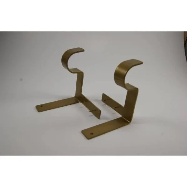 Kwik-Hang 6717649 Enamel Gold No Drill Curtain Rod Bracket