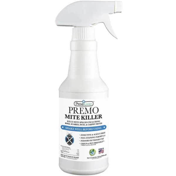 Premo Guard Mite Killer Spray, Kills All Mites Species, 32 Ounce Bottle