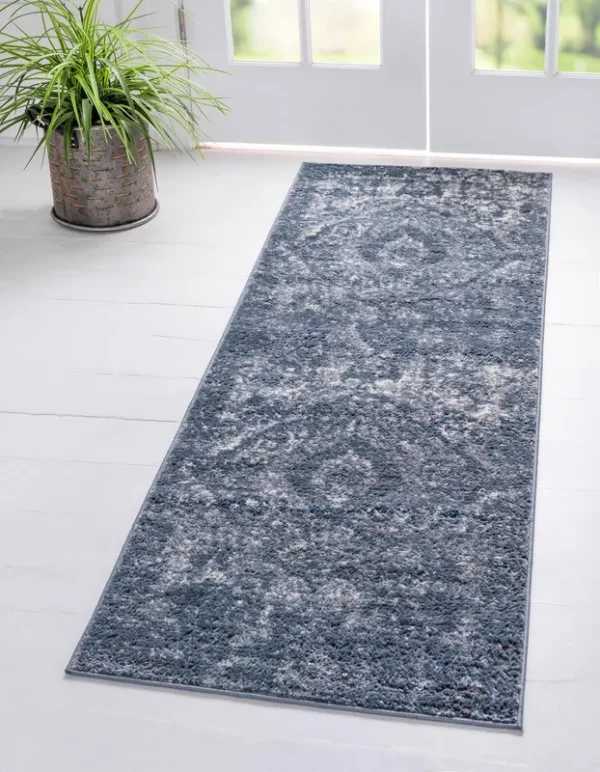Unique Loom Astoria Portland Rug, Blue, 2x8 ft