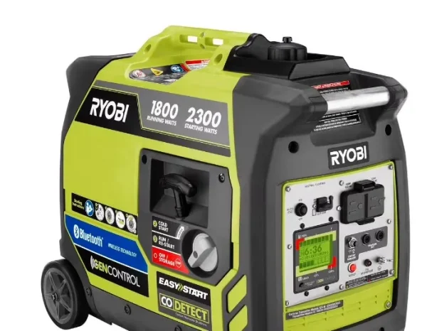 Ryobi 2, 300 - Watt Recoil Start Bluetooth Super Quiet Gasoline Powered Digital Inverter Generator with CO Shutdown Sensor