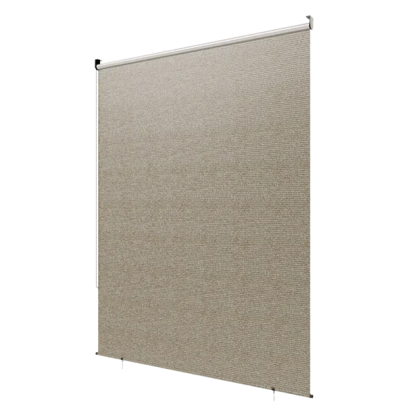 AECOJOY Outdoor Roller Shade, 8'(W) x6'(H) Sun Shade Cover Canopy, Mocha&Gray