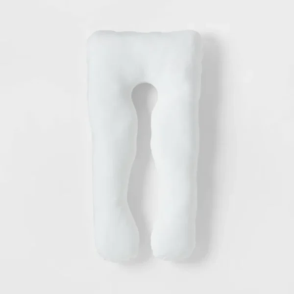 Cool Touch Pregnancy U-Shaped Body Pillow White - Threshold