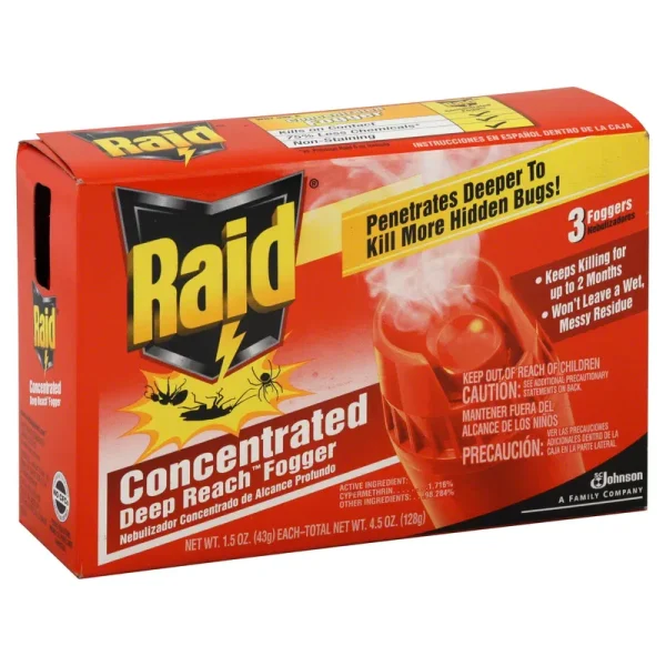 Raid Concentrated Deep Reach Fogger (3 ct, 1.5 oz)