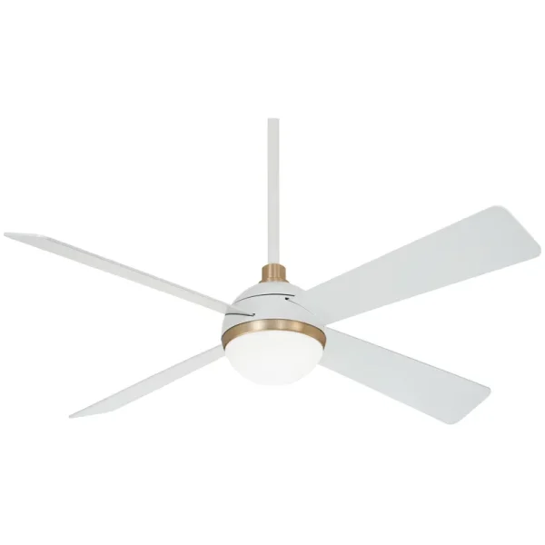 Minka-Aire F623L-WHF/SBR Orb LED 54" Ceiling Fan, Flat White