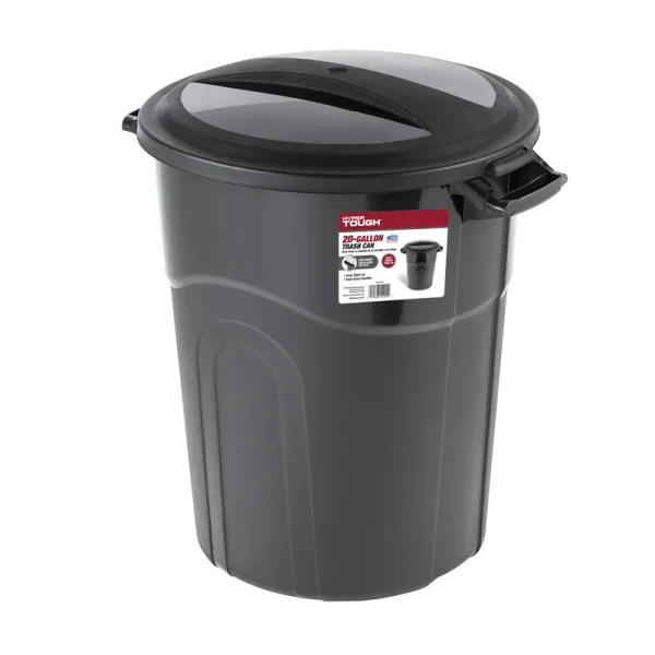 United Solutions - TI0040 Trash Can, 20 Gallon, Black