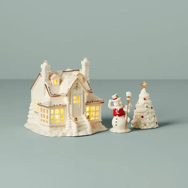 Lenox Mistletoe Park 3 Piece Starter Set (Inn, Tree & Snowman) C21031