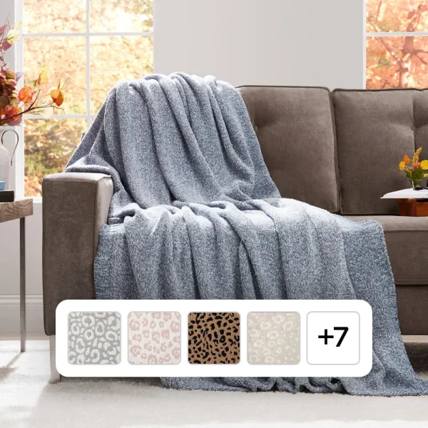 Member's Mark Member��s Mark Heathered - Flint Stone Cozy Knit Throw