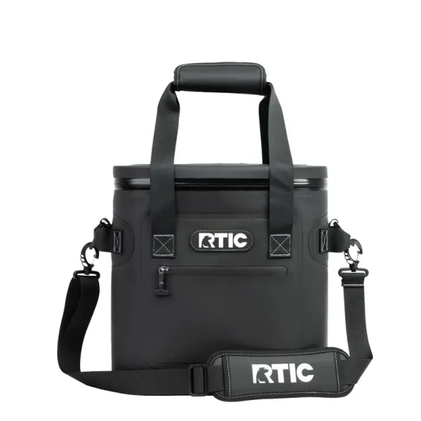 RTIC 20 Can Soft Pack Cooler, Black Leakproof & Puncture Proof