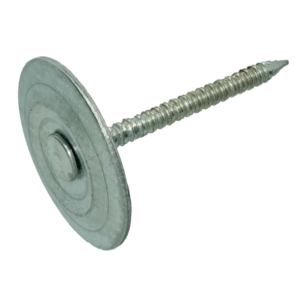 1" Square Cap Roofing Nails, Ring Shank, 50 lb Box (12 Gauge)