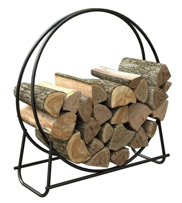Panacea 40" Tubular Steel Log Hoop, Black