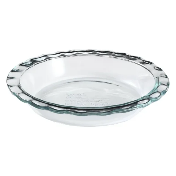 Pyrex Easy Grab 9.5" Glass Pie Plate, Pack of 2