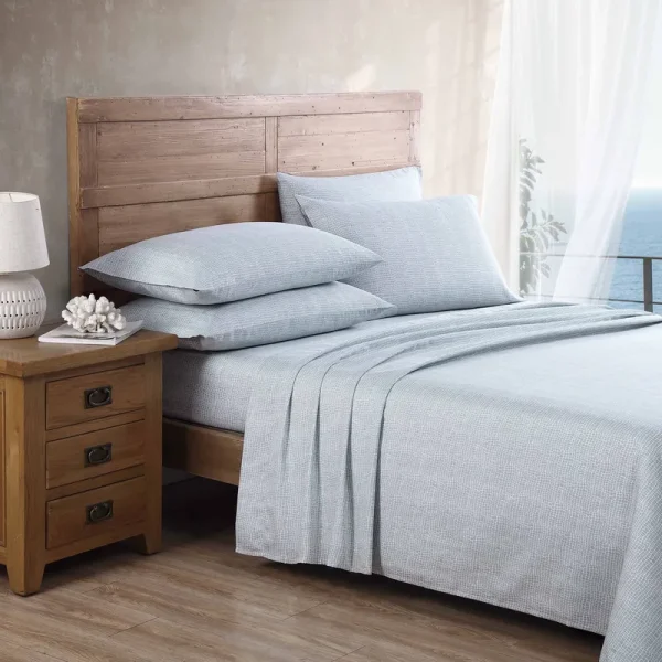 Tommy Bahama 1000 Thread-Count Lago Croco Tile Cotton Rich Sateen 6-Piece Bonus Sheet Set - Queen