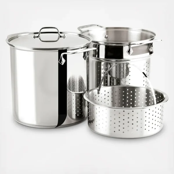 All-Clad Multi Cooker with Perforated Insert and Steamer Basket, 8 qt