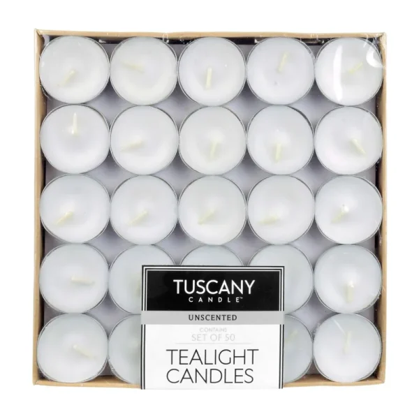 Tuscany Candle Candles, Tealight, Unscented - 50 candles