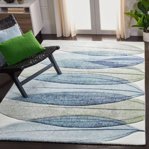 Safavieh Hollywood Rug Collection HLW703A - Ivory / Blue - 2'-7" x 5'