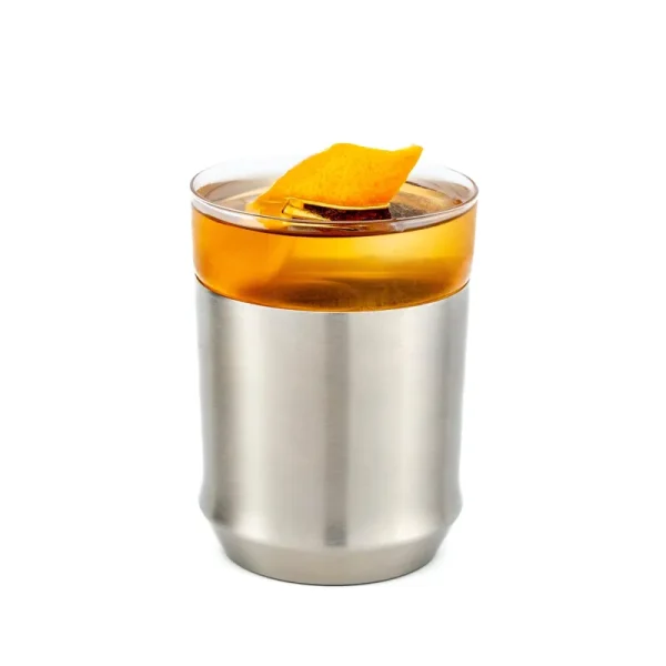 Elevated Craft Hybrid Cocktail Glass in Stainless Steel
