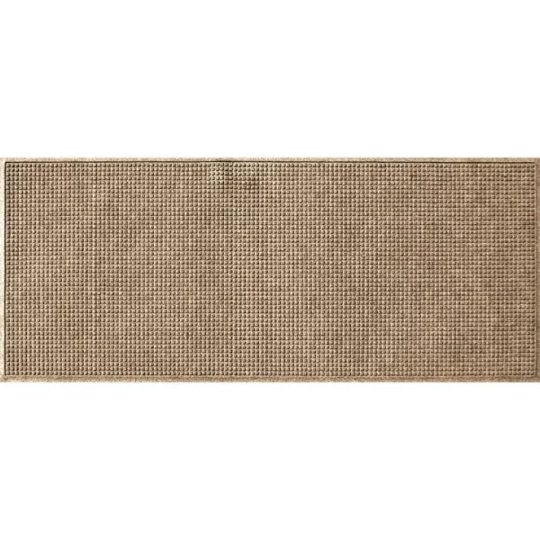 Bungalow Flooring Waterhog Squares 35 in. x 85 in. Pet Polyester Indoor Outdoor Door Mat Camel