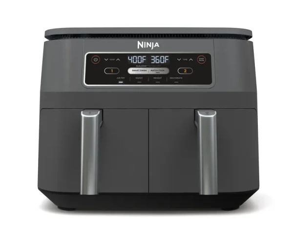 Ninja Foodi 4 In1 8 - Quart. 2 Basket Air Fryer with Dualzone Technology Air Fry, Roast, and More, DZ100WM