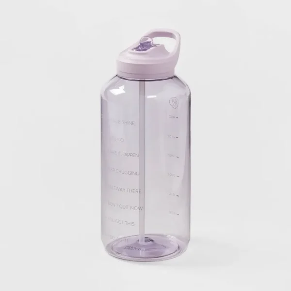Room Essentials Plastic Tracker Water Bottle - Purple - 64 oz