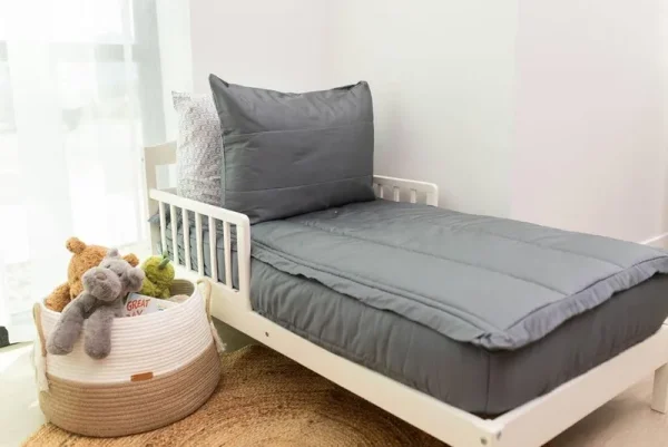 Zipper Reese Beddy's Bedding Gray Set, Minky/Cotton, All Sizes, Size: Toddler