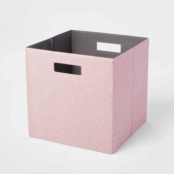 13" x 13" Fabric Bin Rose Texture - Brightroom