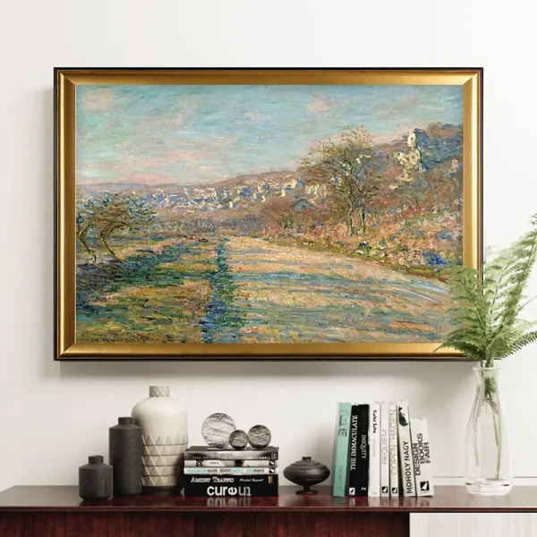 Parc Monceau, Paris' Framed Oil Painting Print on Wrapped Canvas Darby Home Co Mat Color: White Mat, Size: 20" H x 24" W x 1.5" D, Format: Gold Frame