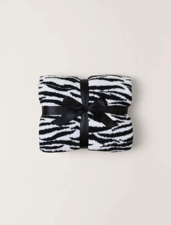 Barefoot Dreams Bedding | Barefoot Dreams Tiger Stripes Blanket | Color: Black/White | Size: 45" x 60" | Pm-90505195's Closet