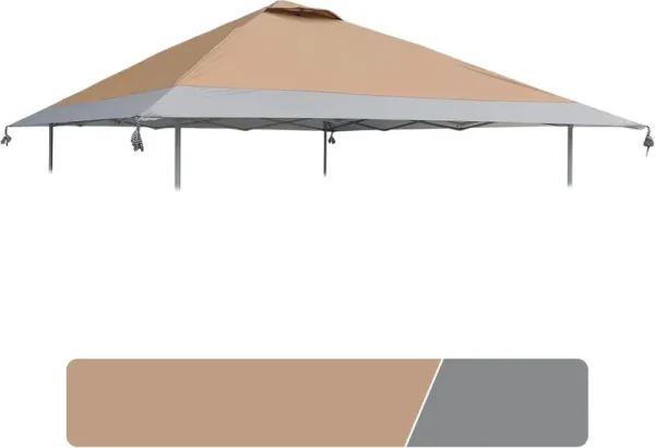 13x13 Canopy Replacement Top with Air Vent Fit for Coleman Oasis 1606532 2156426 2156428, 300D Oxford Waterproof Silver Coated Pop up Canopy Tent Cover for Outdoor (Replacement Top Only)