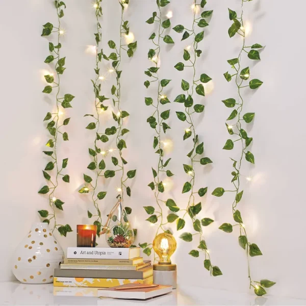 5' x 3.5' LED Vine Curtain String Lights Warm White - West & Arrow