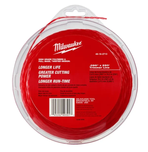 Milwaukee 49-16-2713 .095" x 250' Trimmer Line