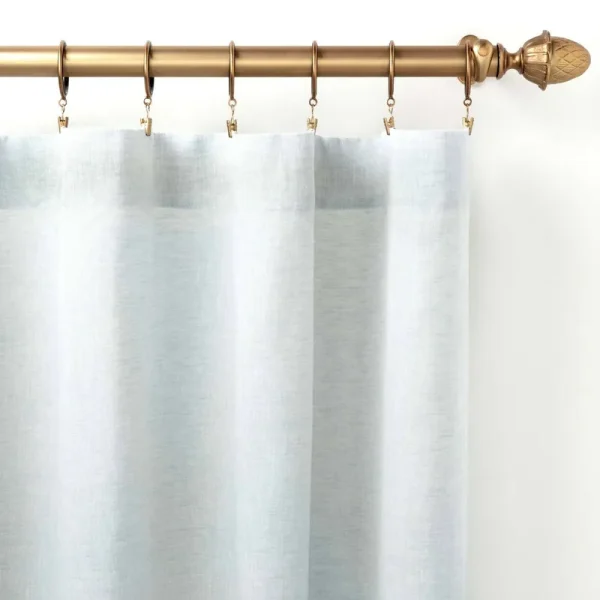 Pine Cone Hill Lush Linen Sky Curtain Panel 55"x63"